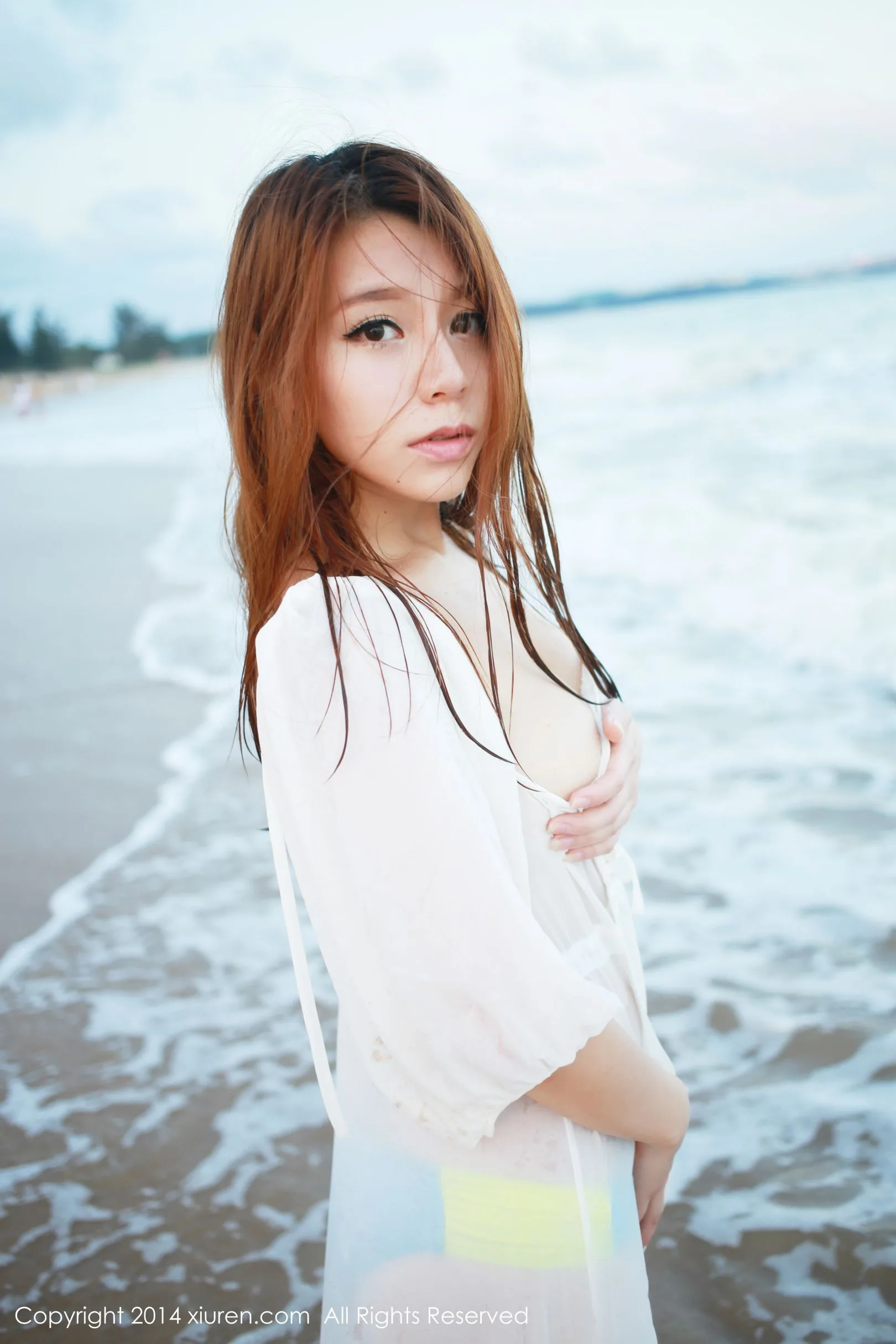 [XIUREN秀人网] cỏ vetiver嘉宝贝儿 - Bộ ảnh bãi biển đẹp và trong lành - 31